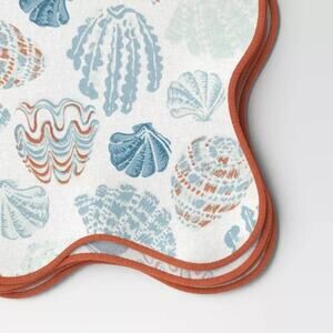 Threshold NWT Coastal 2pk Shells Napkins 100% Cotton